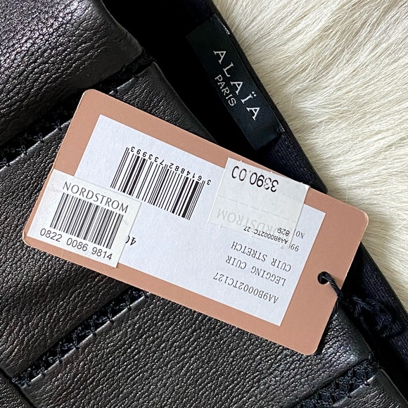 ALAIA HIGH WAIST CORSET STYLE LEATHER LEGGINGS, SZ FR/40 BLACK NWT! - Picture 16 of 16